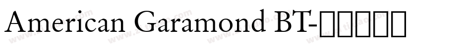 American Garamond BT字体转换
